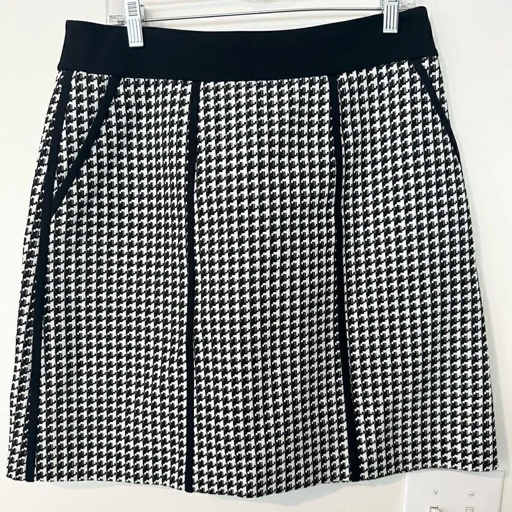 Lafayette 148 New York Houndstooth Mini Skirt 10